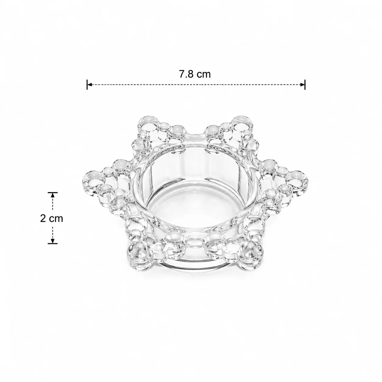 Beaded glass candle holder