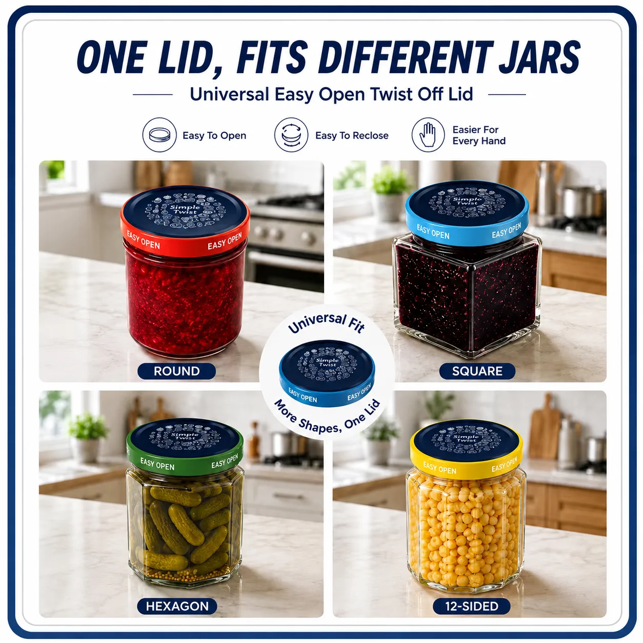 Easy-open twist-off lids product overview