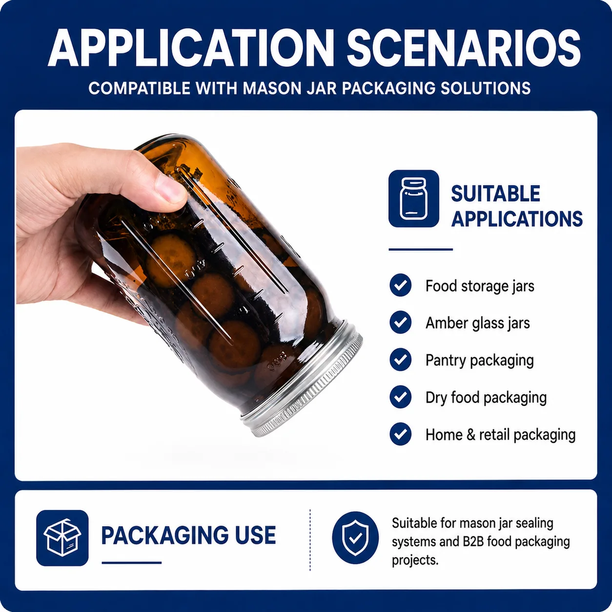 Mason jar screw cap application scenarios