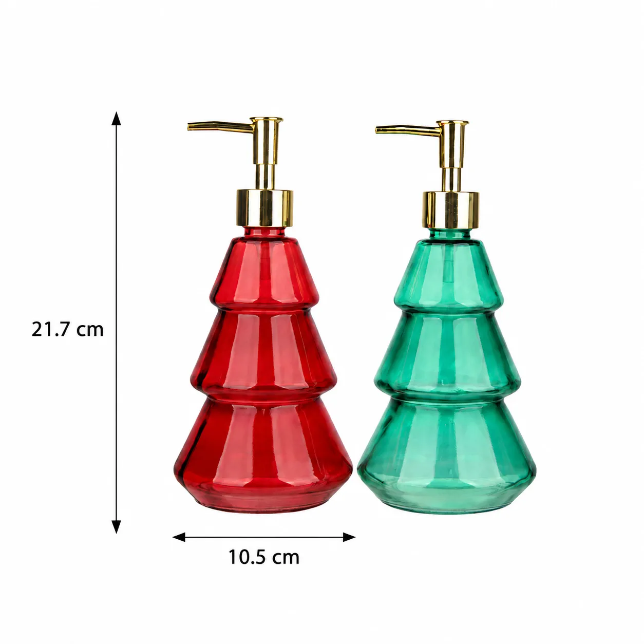 Christmas tree glass soap dispenser
