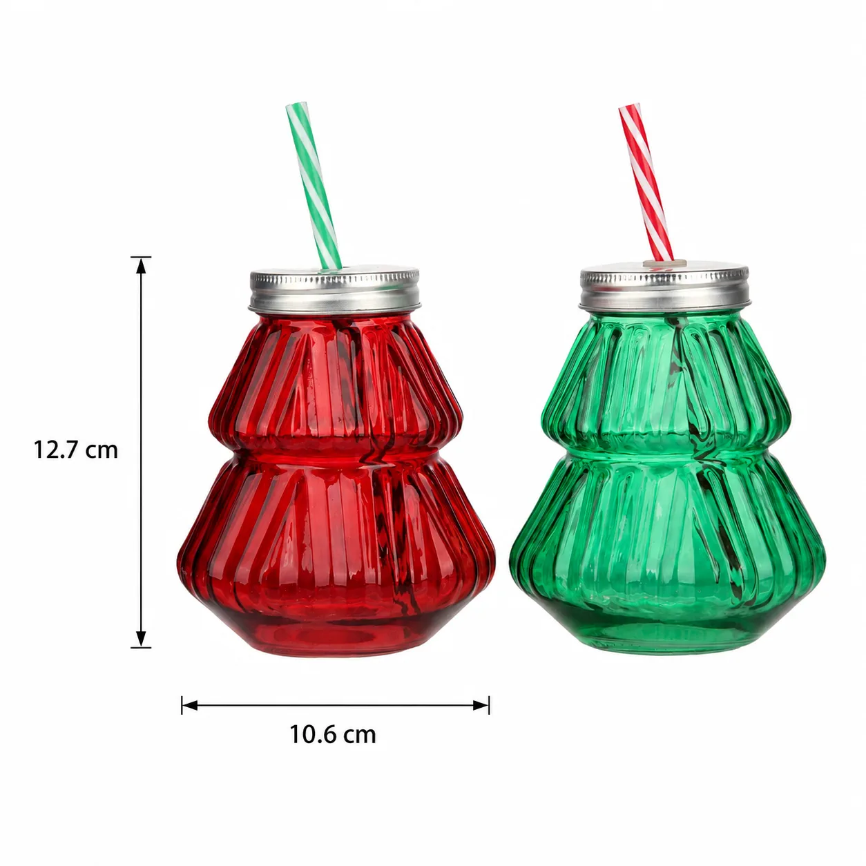 Christmas tree glass mason jar